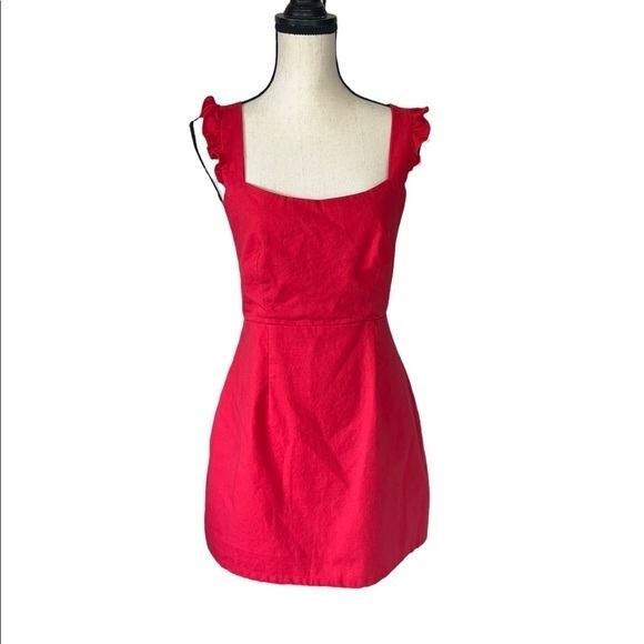 Superdown Revolve Sirena Ruffle Mini Dress Red
Open Back size Medium - Picture 3 of 16